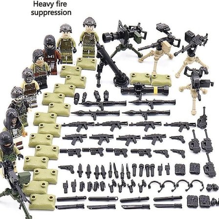 Mini Camouflage Soldiers Military Small Building Block Mini Modern Army Soldier