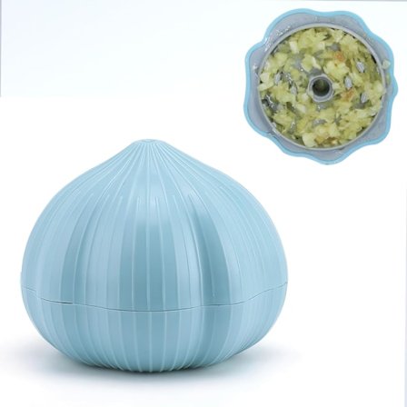 Vitlökspress Vitlökshackare - Mini Vitlökshackare, Kreativ Vitlöksformad Kvarn BPA-fri, Vitlöksförvaring och Luktdämpare, Manuell Vitlökshack