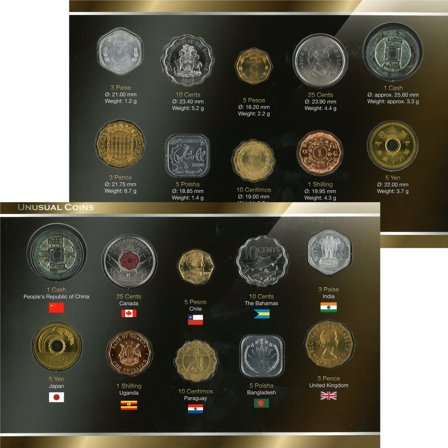 "Hele verden - Møntsæt med 10"usædvanlige" mønter"