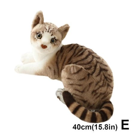 Livagtig Udstoppede Siameser Kat Plys Legetøj Simulation Sød Kat Kæledyrslegetøj Fødselsdagsgave-WELLNGS