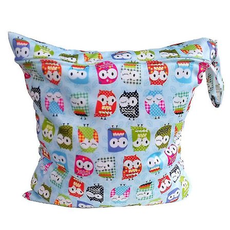 Värikäs pöllökuvioinen vaippapussin hoitolaukku