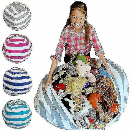 Ekstra Stor Fyldt Dyr Legetøjs Opbevaring Bønnepose Børn Bønnebetræk Blød Sæde Hjem