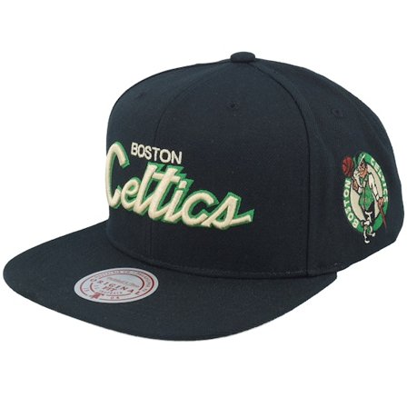 Mitchell & Ness - NBA Schwarz snapback Cap - Boston Celtics Cream Script Black Snapback @ Hatstore