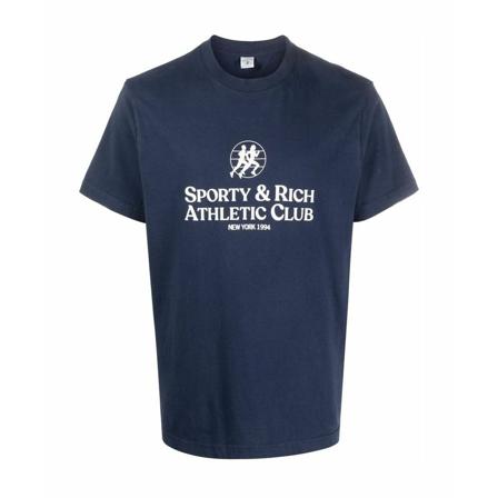 Sporty & Rich T-Shirts , Blauw , Heren , Maat: S