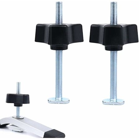 T-skrue M8 håndtak, 2 stk T-spor bolter knotter, trebearbeidingsverktøy T-spor klemme, T-skrue holdeklemme, T-spor klemme, for trebearbeiding