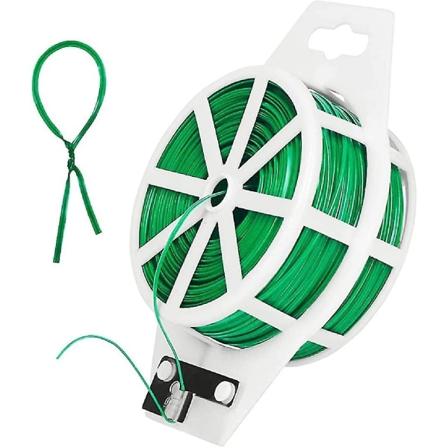 100m Trädgårdstråd, Grön Trädgårdstråd Med Plasttrådsskärare Trädgårdstrådsbindare Växtbindare