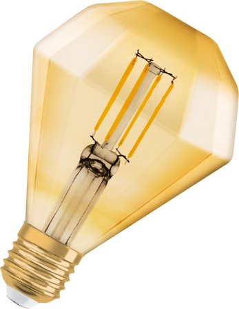 Osram Vintage 1906 LED-lampa 4 W, E27, 470 lm, 2500 K Diamant, Belysning