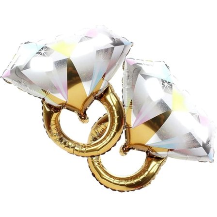 2 kpl timantti-alumiinipalloja, hääjuhla hääpari avioliitto kihlajaisjuhla tarvikkeet