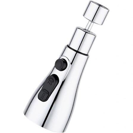 360° Roterbart Munstycke för Köksblandare med 3 Lägen - Köksblandare Sprayhuvud Ersättning Kranhuvud Aerator