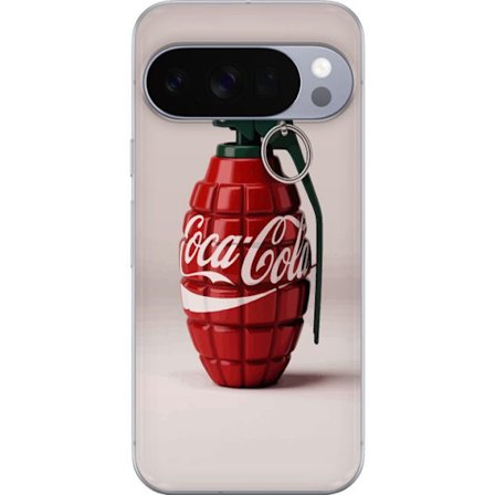 Yhteensopiva Puhelinkuori Google Google Pixel 10 Pro XL Taiteellinen kuva Coca Cola -granaatista punaisena ja vihreänä, pop-art-inspiroitu motiivi l