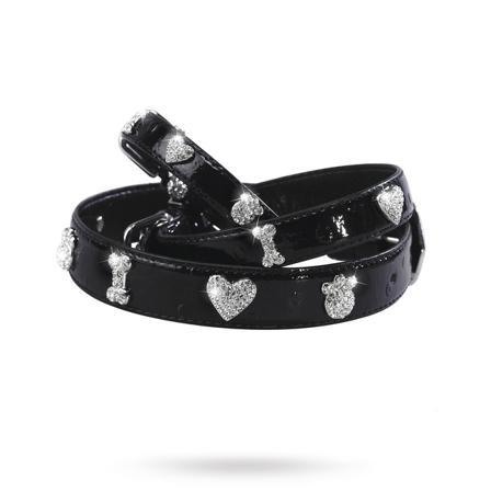 I Love Paw Halsband Svart - Scarfes, Charms & Halsbandssmycken, Draglinor, Läder- & Textilhalsband på Doggie.se