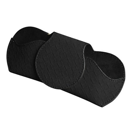 Solbrilleholder for bilens solskjerm, oppbevaringsetui for briller i skinn, med skjult magnetisk lukking, rød bilvisirtilbehør