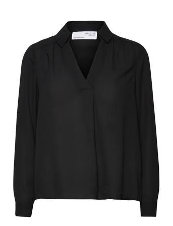 Slflina Ls Top Noos Black Selected Femme