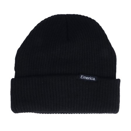 Emerica - Logo Clamp Beanie Black Cuff Cuff Black Beanie - @ Hatstore