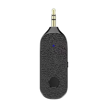 En svart Bluetooth 5.1 Sändare Mottagare, 3 i 1 Bil Bluetooth Aux Adapter, Aux Bluetooth Sändare, Aux Bluetooth Mottagare för Handsfree