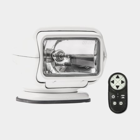 Holofote / refletor Golight ST 3000, halogéneo, 12V, branco, com inclinação e rotação, com controle remoto sem fio