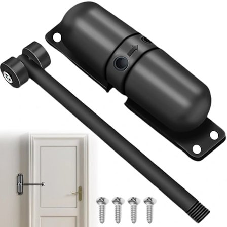 【xj】Dørlukker, havelåge dørlukker massivt stål spænding G