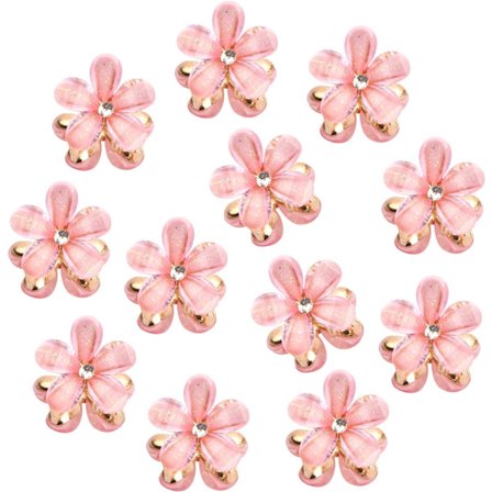 12 kpl Mini Hiuspinnejä, Kukkaklipsu, Mini Metalliklipsu Barrett