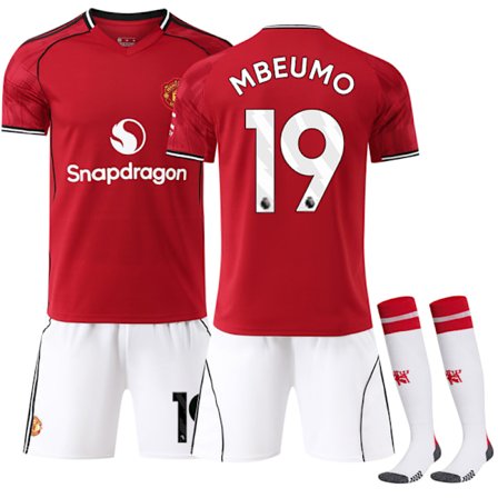 2025-2026 Manchester United Hjemme Barn Fotballdrakt Nr. 19 Mbeumo