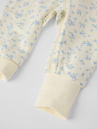 Sweatshirt-haalarit kukkakuvio Polarn O. Pyret 62 lastenvaatteet yellow