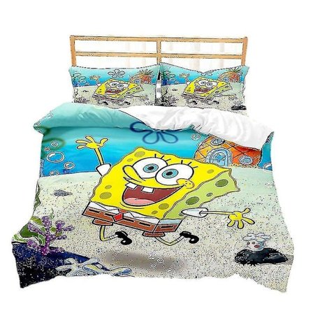 Svampebob Firkant Serien Trykt Dynebetræk To-delt Sæt Tre-delt Børneværelse Dekorativt Dynebetræk X