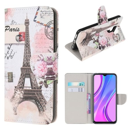 Wonderland Xiaomi Redmi 9 Läppäkotelo - Eiffel Tower