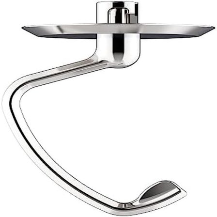 Polerad Degkrok i Rostfritt Stål för KitchenAid Köksmaskiner, Passar 4,5-5 Qt Tilt-Head Köksmaskiner för KitchenAid Deg