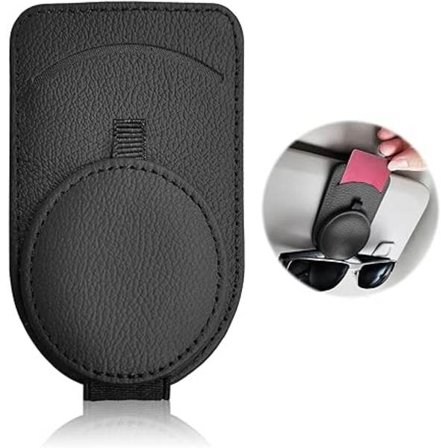 #Brilleholder til bil Universal Bilvisir Brilleholder Bilvisir Solbriller Holder Klip Læder Brille Hanger Klip Bil Brille Etui#