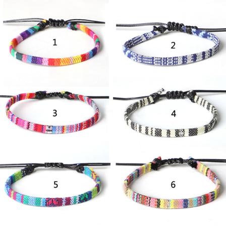 /#/PCS Surfer armbånd for menn og kvinner - boho hippie - strand og festival tilbehør - håndlaget - økologisk bomull vanntett og justerbar (Rosa)/#/