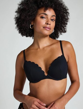 Hunkemöller Scallop Pp - Black - G x 75