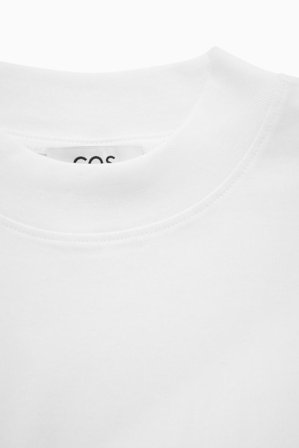 COS Women's Camiseta Oversize De Volumen Completo in Blanco