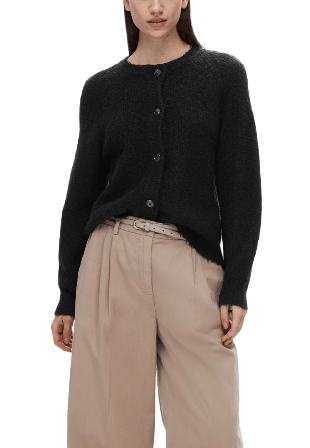 Selected Femme Lulu Ls Knit Short Cardigan Tröjor Dam Svart XL