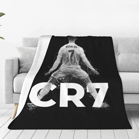Ronaldo #7 Ultramyk Mikrofiber Reise Fleece Plysjpledd for Hjem Seng Sofa Stue ABD19564