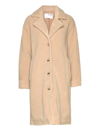 Slflana Teddy Coat B Beige Selected