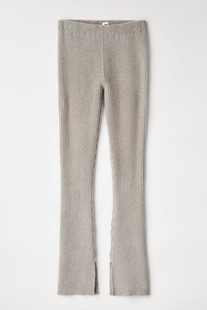 Soft Goat - Ribbed Leggings - Women cashmere pants - M - Greige