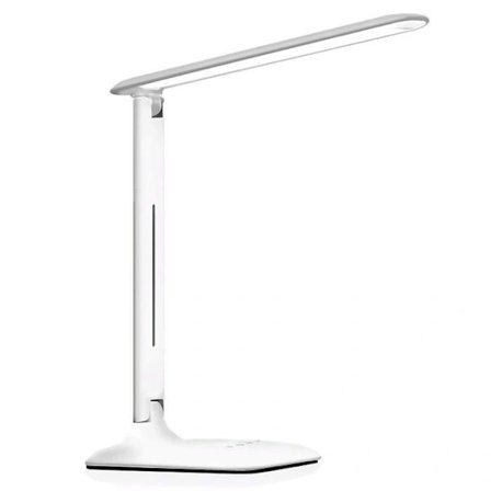 Hvid LED Skrivebordslampe Justerbar Intensitet 5000K Justerbar Foldbar Lampe Touch Kontrol Blødt Lys