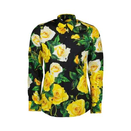 Dolce & Gabbana, Casual Shirts Geel, Heren, Maat:M