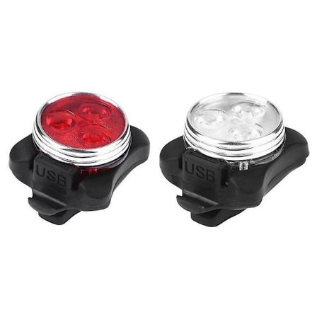 3-tilainen pyöränvalo sisäänrakennettu akku ladattava USB LED 2 kpl