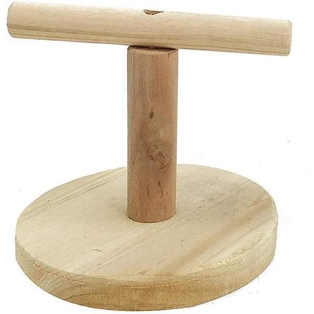 Fuglebur Papegøje Træ Stativ Stang Legeplads Platform Bur Tygge Legetøj