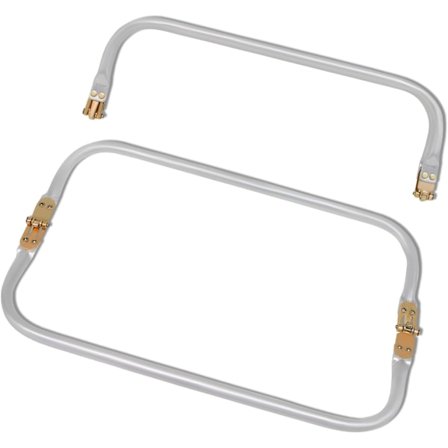Two Metal Purse Frames, U Shaped Bag Handle Internal Flex Frame Clasp
