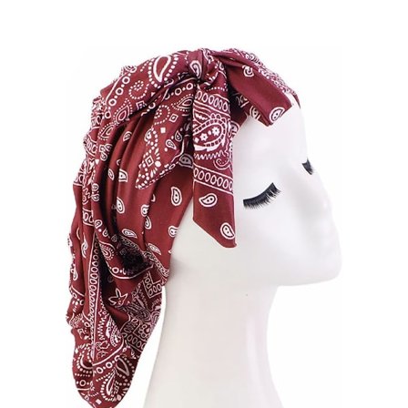 Lettvint Slip-On Turban for Kvinner, Komfortable Hodeplagg med Full Hodedekning, Ferdigknyttet Bandana Egnet for Kemo-luer