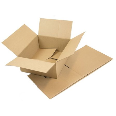 BOXON Wellåda E34 SB 185x185x100mm P - Lyreco - Emballage och lagerutrustning - Lådor och well - Welllådor 1-lag - 98-290 mm