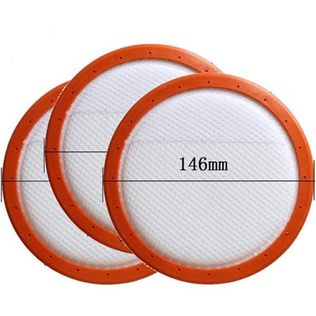 3-osainen 146 mm pestävä pyöreä puuvilla HEPA-suodatinelementti, sopii Midea C3-L148B C3-L143B VC14A1-VC -pölynimureihin