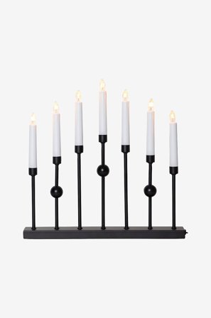 Star Trading - Lysestage Gustavo 37 cm - Sort - Adventslysestager - Fra Homeroom