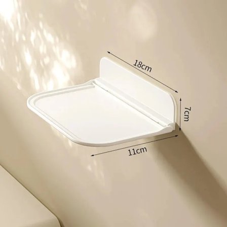 Vikbar vägghylla, platsbesparande, hopfällbart förvaringsställ, stansfri telefonhållare, Wifi-router förvaringsbricka, badrumsorganisatör