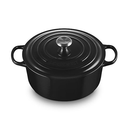LE CREUSET Signature støpejern rund gryte 28cm Black