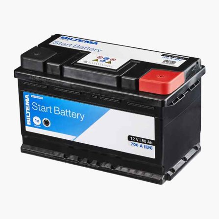 Biltema - Startbatteri 12 V 80 Ah
