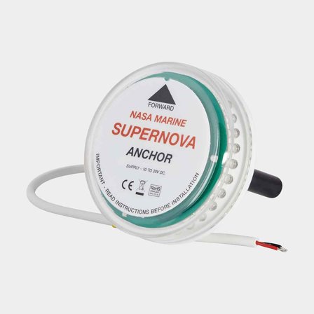 Luz de âncora para montagem no topo NASA Marine Instruments Supernova, 2.4 W, 10 - 20 V, 360°, policarbonato, 113 x Ø91 mm, branca, para embarcações <
