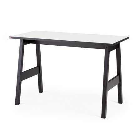 Schreibtisch NOMAD, 1200 x 600 mm, weiß/schwarz