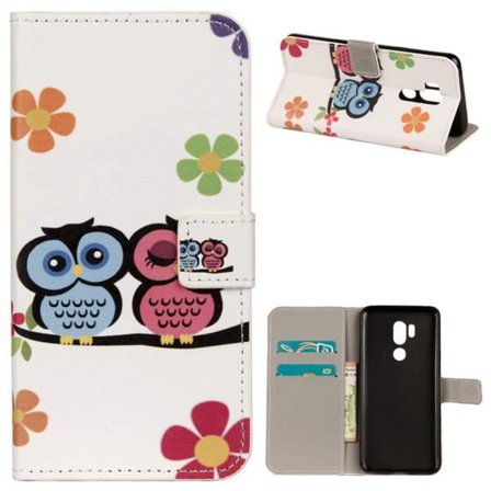 Plånboksfodral LG G7 ThinQ - Ugglor & Blommor